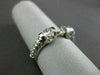 ESTATE .46CT DIAMOND 14KT WHITE GOLD 3 STONE SEMI MOUNT ENGAGEMENT RING #1550