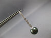 LARGE .36CT DIAMOND & AAA TAHITIAN PEARL 14KT WHITE GOLD BEZEL HANGING EARRINGS