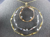 ESTATE LARGE .25CT DIAMOND 14KT TRI COLOR GOLD MULTI CIRCULAR ETOILE FUN PENDANT