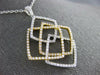 EXTRA LARGE 1.57CT DIAMOND 18KT 2 TONE GOLD MULTI SQUARE LOVE KNOT FUN PENDANT