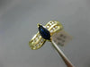 ESTATE .85CT DIAMOND & SAPPHIRE 14KT YELLOW GOLD DOUBLE ROW WAVE ENGAGEMENT RING