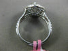 ESTATE LARGE 2.06CT WHITE & GREY TRILLION DIAMOND 18K WHITE GOLD ENGAGEMENT RING