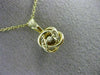 ESTATE SMALL .03CT DIAMOND 14KT YELLOW GOLD 3D FLOATING LOVE KNOT PENDANT #25417