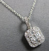 .31CT DIAMOND 18KT WHITE GOLD ROUND & BAGUETTE SQUARE INVISIBLE FLOATING PENDANT