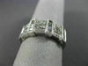 ESTATE .78CT ROUND & BAGUETTE DIAMOND 18KT WHITE GOLD MULTI ROW ANNIVERSARY RING