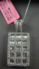 LARGE 2.26CT DIAMOND 18KT WHITE GOLD ROUND BAGUETTE FILIGREE RECTANGULAR PENDANT