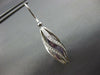 ESTATE 6.72CT DIAMOND & AAA AMETHYST 18KT WHITE GOLD MULTI WAVE HANGING EARRINGS