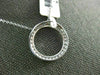 ESTATE .15CT DIAMOND 14K WHITE GOLD CLASSIC CIRCLE OF LIFE FLOATING LOVE PENDANT