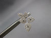 ESTATE 1.33CT DIAMOND 14KT WHITE GOLD 3D MULTI LEAF CLASSIC HANGING EARRINGS