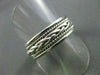 ESTATE WIDE 14KT WHITE GOLD FILIGREE ROPE DESIGN MENS WEDDING RING UNIQUE! #2439