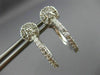 ANTIQUE .80CT DIAMOND 14KT WHITE GOLD CIRCULAR HALO HOOP HUGGIE EARRINGS #15706