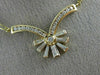 ESTATE 1.11CT DIAMOND 18KT YELLOW GOLD FIGARO FLOWER ITALIAN LINK NECKLACE #656