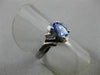 ESTATE WIDE .77CT DIAMOND & AAA TANZANITE 14KT WHITE GOLD ENGAGEMENT RING #15106