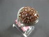 EXTRA LARGE 3.71CT WHITE & PINK DIAMOND 18KT WHITE & ROSE GOLD DOME SHAPE RING