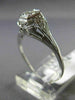ANTIQUE .20CT OLD MINE DIAMOND 14K WHITE GOLD 3D FILIGREE ENGAGEMENT RING 10181