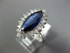 LARGE 2.81CT DIAMOND & AAA SAPPHIRE 14K WHITE GOLD MARQUISE ENGAGEMENT RING 2435
