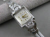 ANTIQUE OLD EURO MINE DIAMOND 14K WHITE GOLD HERNA WATCH 17 JEWEL SWISS 7" 21595