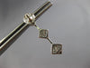 LARGE 1CT DIAMOND 14KT WHITE GOLD 3D PRINCESS INVISIBLE JOURNEY HANGING EARRINGS