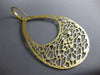 EXTRA LARGE .20CT DIAMOND 18KT YELLOW GOLD TEAR DROP ETOILE FUN HANGING EARRINGS