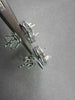 ANTIQUE .48CT 3D ROUND DIAMOND FILIGREE 14KT WHITE GOLD EARRINGS JACKET SETTINGS