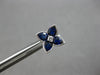 1.79CT DIAMOND & AAA SAPPHIRE 14KT WHITE GOLD ROUND & PEAR SHAPE STUD EARRINGS