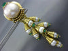 ESTATE 2.80CT DIAMOND & MULTI GEM 18KT YELLOW GOLD CHANDELIER HANGING EARRINGS
