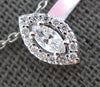 .22CT DIAMOND 14KT WHITE GOLD ROUND & MARQUISE HALO SOLITAIRE FLOATING PENDANT