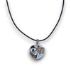 .36CT WHITE & PINK DIAMOND 18K WHITE ROSE GOLD HEART SHAPE LOVE FLOATING PENDANT