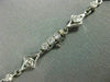 ANTIQUE LARGE 25.0CT OLD MINE DIAMOND & EMERALD 18K WHITE GOLD FILIGREE NECKLACE