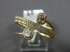 .50CT DIAMOND 18KT YELLOW GOLD ROUND BAGUETTE & OVAL MULTI ROW CRISS CROSS RING