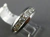 ESTATE WIDE 1.71CT DIAMOND 14KT WHITE GOLD 7 STONE CLASSIC CHANNEL WEDDING RING