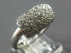 ESTATE WIDE .95CT DIAMOND 14KT WHITE GOLD MULTI ROW RECTANGULAR SLIDING FUN RING