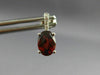 ESTATE 2.01CT DIAMOND & AAA GARNET 14KT WHITE GOLD 3D OVAL HALO STUD EARRINGS