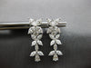 LARGE 3.07CT DIAMOND 18KT WHITE GOLD MARQUISE & PEAR SHAPE MULTI FLOWER EARRINGS