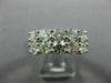 LARGE 2.30CT ROUND DIAMOND 14K WHITE GOLD 3D DOUBLE ROW WEDDING ANNIVERSARY RING