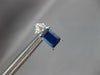2.25CT DIAMOND & AAA SAPPHIRE 14KT WHITE GOLD EMERALD STUD CUT EARRINGS #27122