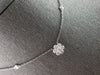 ESTATE .90CT DIAMOND 14KT WHITE GOLD 3D FLOWER BY THE YARD LOVE NECKLACE #27599