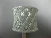 ESTATE LARGE 1.33CT DIAMOND 14K WHITE GOLD 3D X OPEN FILIGREE CONCAVE FUN RING