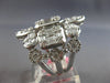 ESTATE EXTRA LARGE 2.12CT DIAMOND 18KT WHITE GOLD MULTI SHAPE SQUARE FLORAL RING