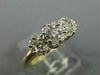 ESTATE .83CT DIAMOND 14K YELLOW GOLD PAST PRESENT FUTURE CLUSTER RING #327