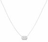.62CT DIAMOND 18KT WHITE GOLD 3D ROUND & BAGUETTE DOUBLE HEXAGON LOVE NECKLACE