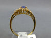 .96CT DIAMOND & AAA TANZANITE 14KT YELLOW GOLD 3D OVAL & ROUND FLOWER LOVE RING