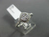 ESTATE .60CT DIAMOND 18KT WHITE GOLD SQUARE CLUSTER HALO FRIENDSHIP PROMISE RING