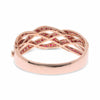 WIDE 10.71CT DIAMOND & AAA RUBY 14KT ROSE GOLD CRISS CROSS LOVE BANGLE BRACELET