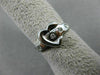 ESTATE WIDE .20CT DIAMOND 14KT WHITE GOLD 3D ETOILE BELT HEART FUN RING #15382
