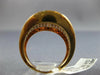 LARGE 1.42CT MULTI COLOR DIAMOND 18KT ROSE GOLD 3D MULTI ROW DOME SHAPE FUN RING