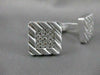 ESTATE LARGE 1.70CTW DIAMOND 14K WHITE GOLD STRIPE CUFFLINKS F VVS/VS 17MM #2125