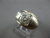 WIDE .36CT DIAMOND 14K 2 TONE GOLD 3D ROUND SQUARE MATTE & SHINY FUN RING #28029