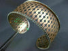 ESTATE LARGE 1.10CT DIAMOND 14KT 2 TONE GOLD MULTI WAVE FILIGREE BANGLE BRACELET