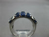 LARGE 5.96CT DIAMOND & AAA SAPPHIRE 18K WHITE GOLD OVAL & ROUND ANNIVERSARY RING
